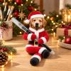 Custom Funny Pet Photo Christmas Plush Doll Gifts For Pet Lovers • My Merry Pup - Personalized Poseable Plush Doll - MySpotifyGlass