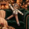 Custom Funny Pet Photo Christmas Plush Doll Gifts For Pet Lovers • My Merry Pup - Personalized Poseable Plush Doll - MySpotifyGlass
