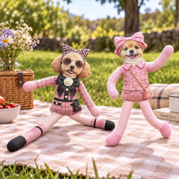 Custom Funny Pet Photo Christmas Plush Doll Gifts For Pet Lovers • My Merry Pup - Personalized Poseable Plush Doll - MySpotifyGlass