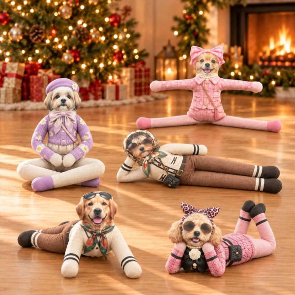 Custom Funny Pet Photo Christmas Plush Doll Gifts For Pet Lovers • My Merry Pup - Personalized Poseable Plush Doll - MySpotifyGlass