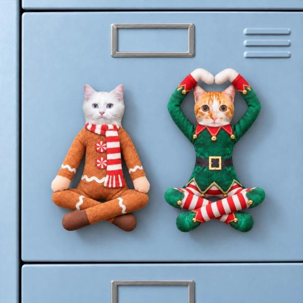 Custom Funny Pet Photo Christmas Plush Doll Gifts For Pet Lovers • My Merry Pup - Personalized Poseable Plush Doll - MySpotifyGlass