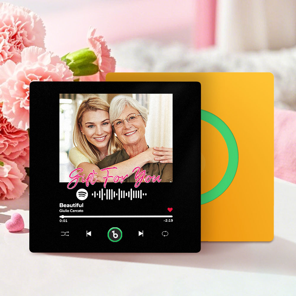 Mother's Day Gifts Custom Music Fridge Magnet Colorful Frame Album Fridge Magnet Can Play Songs