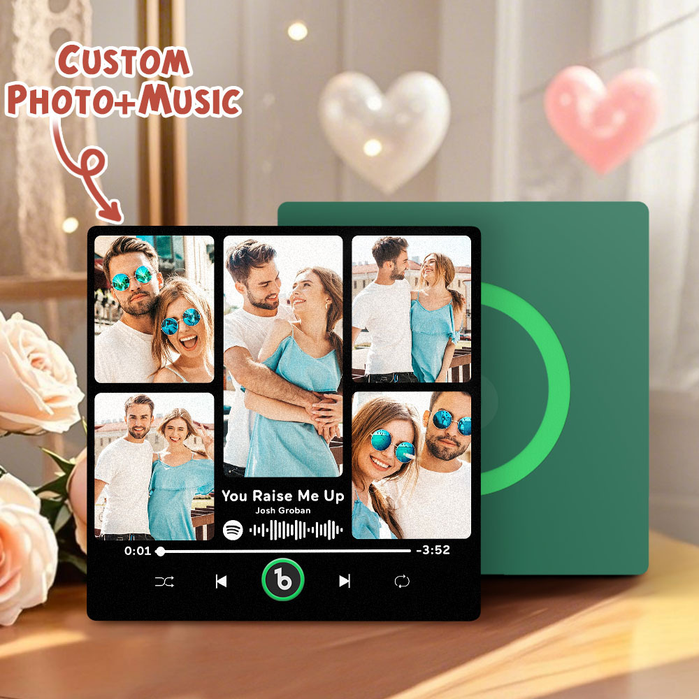 Spotify Fridge Magnet New 4.0 Upgrade Custom Music Fridge Magnet Colorful Frame Album Fridge Magnet Can Play Songs Gift for Couple