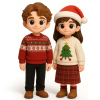 Custom 3D Figure from Your Photo Personalized Mini Doll Christmas Gift for Couples Family Friends