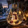 Enchanted Christmas Glow Ornament Miniature Holiday Scene Keepsake Best Christmas Gift for Family