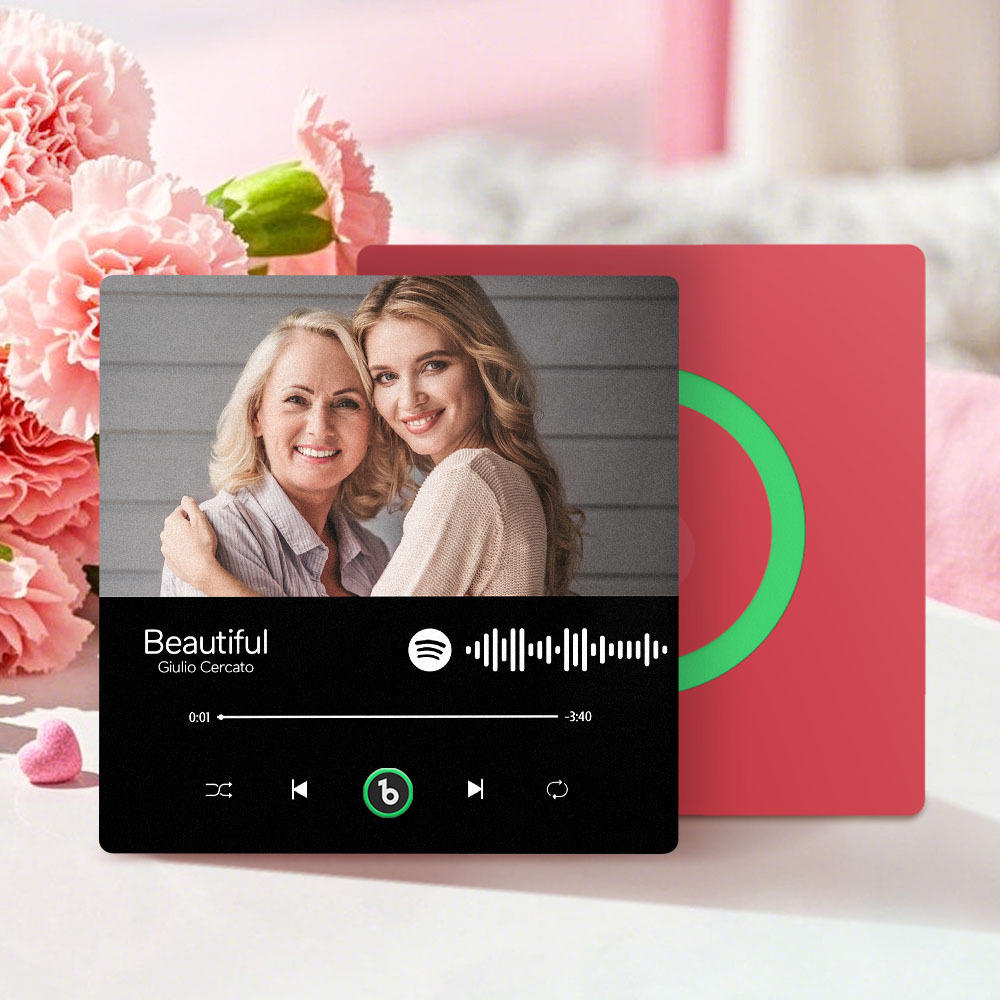 Mother's Day Gifts Custom Music Fridge Magnet Colorful Frame Album Fridge Magnet Can Play Songs