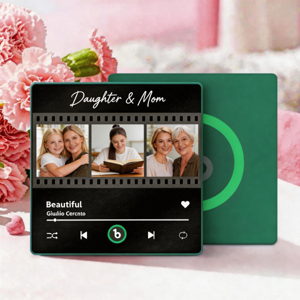 Mother's Day Gifts Custom Music Fridge Magnet Colorful Frame Album Fridge Magnet Can Play Songs