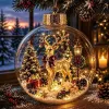 Enchanted Christmas Glow Ornament Miniature Holiday Scene Keepsake Best Christmas Gift for Family