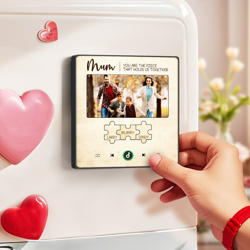 Personalised Song Fridge Magnets That Plays Music with Names Mother's Day Gifts for Mum -