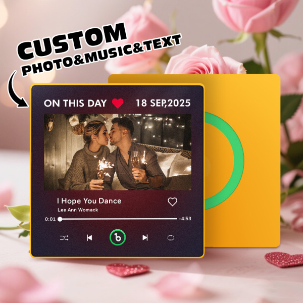 Custom Photo Engraving Music Refrigerator Magnets With Various Styles For You To Choose From Decorate Your Love And Give It To Your Beloved