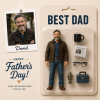 Custom 2D Acrylic Action Figure Krychain, Personalized Flat Print Acrylic Keychain, Best Gift for Dad
