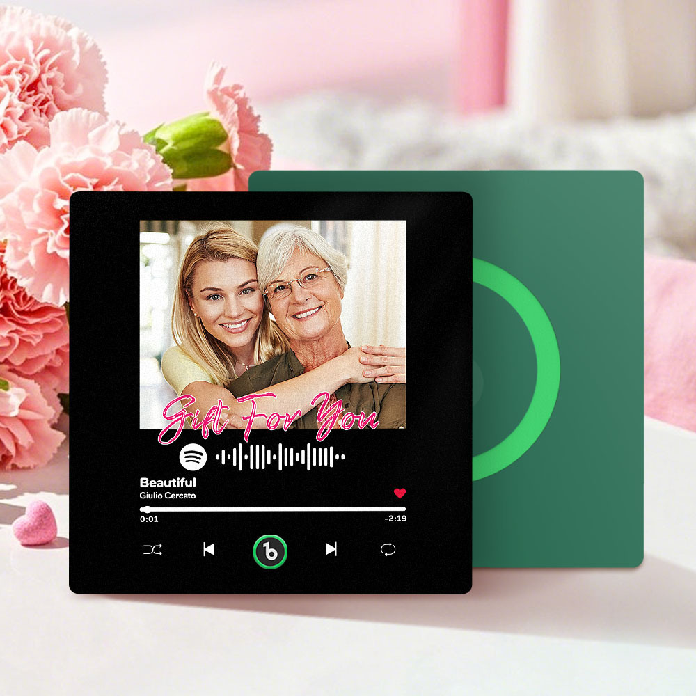 Mother's Day Gifts Custom Music Fridge Magnet Colorful Frame Album Fridge Magnet Can Play Songs