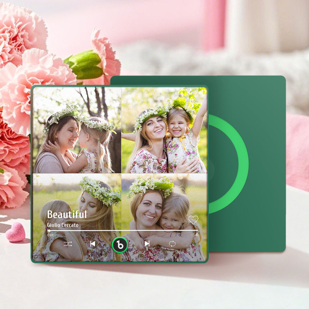 Mother's Day Gifts Custom Music Fridge Magnet Colorful Frame Album Fridge Magnet Can Play Songs