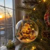 Enchanted Christmas Glow Ornament Miniature Holiday Scene Keepsake Best Christmas Gift for Family