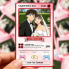 Personalized Valentine’s Day Power Couple Card, Custom Anniversary Card Couple Photo Anime Style, Best Valentine's Day Gift for Lover