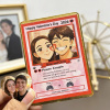 Personalized Valentine’s Day Power Couple Card, Custom Anniversary Card Couple Photo Anime Style, Best Valentine's Day Gift for Lover