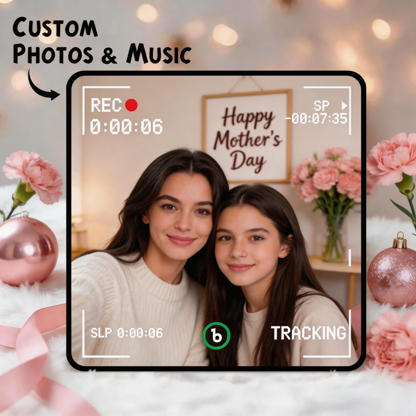 Mother's Day Gifts Custom Music Fridge Magnet Colorful Frame Album Fridge Magnet Can Play Songs