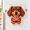 Custom Dog Nose Squishy Fridge Magnet Sticker with Rotating Head, Personalized Pet Nose Squeeze Toy with Custom Face
