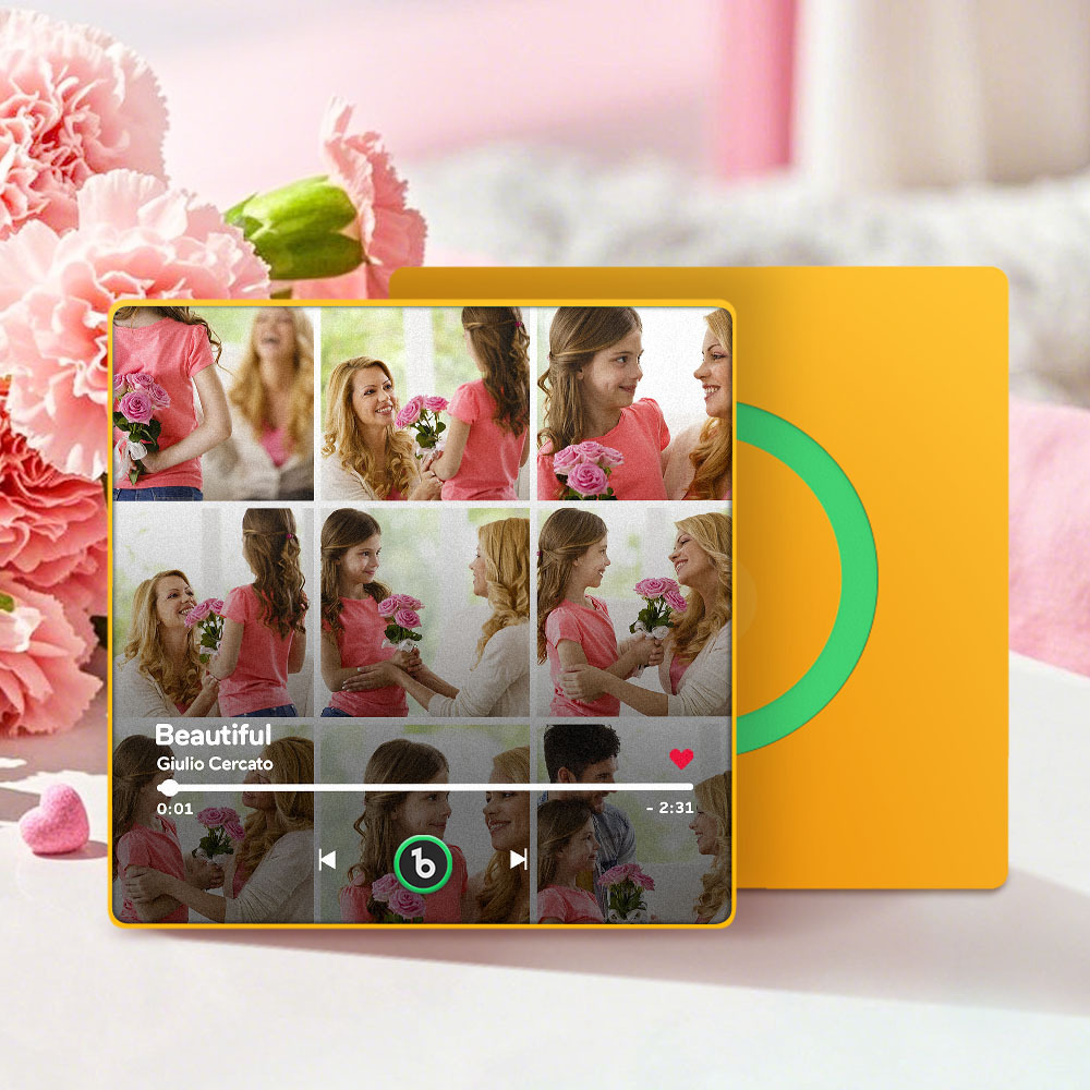 Mother's Day Gifts Custom Music Fridge Magnet Colorful Frame Album Fridge Magnet Can Play Songs