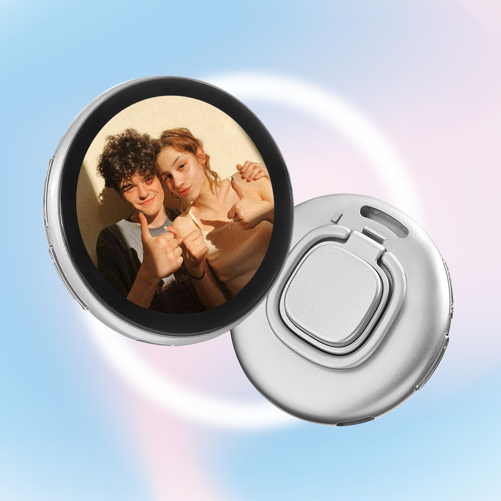 Smart Digital Display Badge with GIF/Photo Sync | Interactive Customizable Pin for Fans & Creators