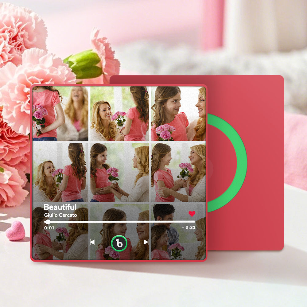 Mother's Day Gifts Custom Music Fridge Magnet Colorful Frame Album Fridge Magnet Can Play Songs