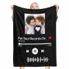 Scannable  Music Code Blanket Personalized Photo blanket Blanket Black