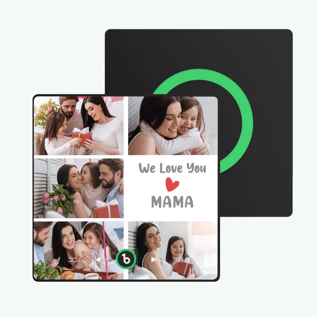 Personalised Music Fridge Magnets That Plays Music with 5 Photos Mother's Day Gifts for Mum We Love You MAMA -