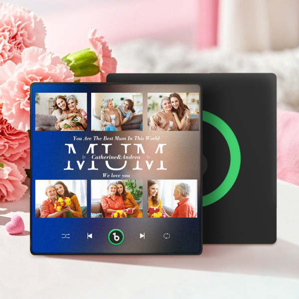 Personalised Fridge Magnets That Plays Music with 6 Photos Mother's Day Gifts for Mum -