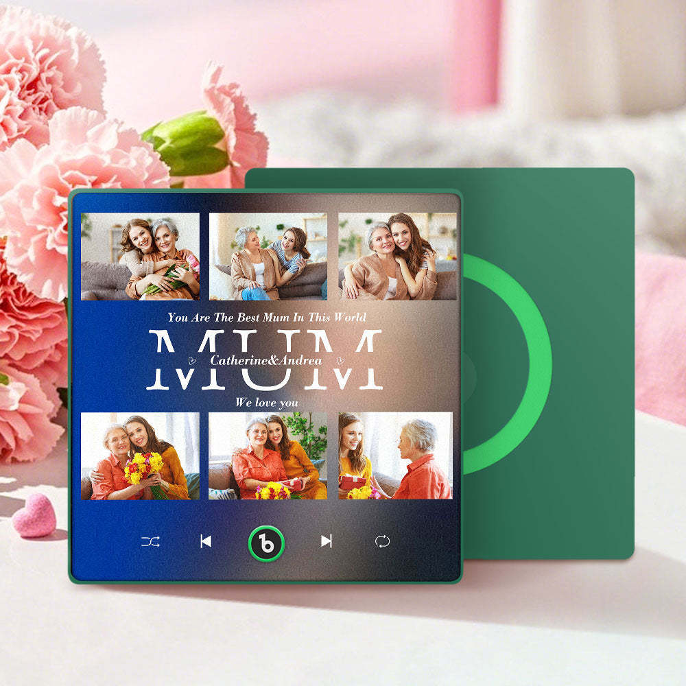 Personalised Fridge Magnets That Plays Music with 6 Photos Mother's Day Gifts for Mum -