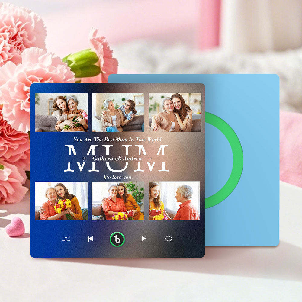 Personalised Fridge Magnets That Plays Music with 6 Photos Mother's Day Gifts for Mum -