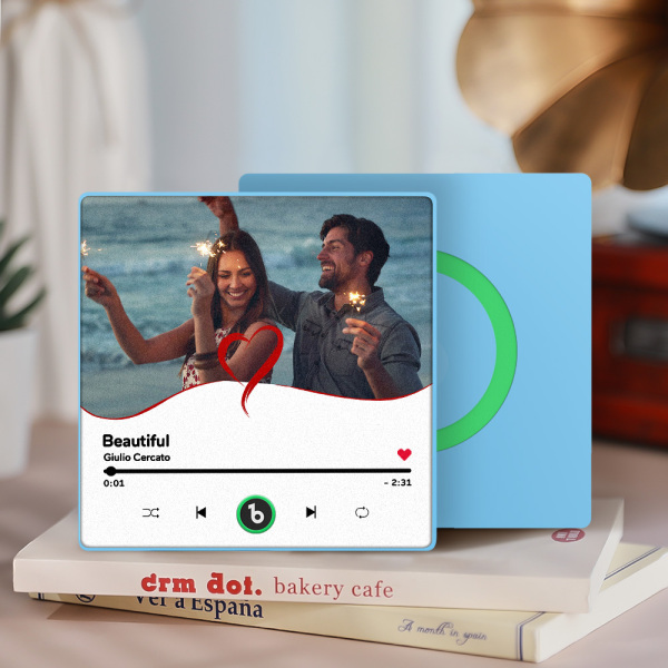 Custom Music Fridge Magnets Custom Music Fridge Magnet Colorful Frame Album Fridge Magnet Can Play Songs Gift for Couple