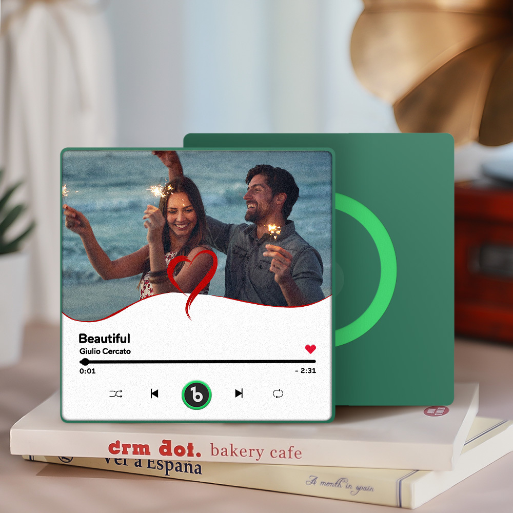 Custom Music Fridge Magnets Custom Music Fridge Magnet Colorful Frame Album Fridge Magnet Can Play Songs Gift for Couple