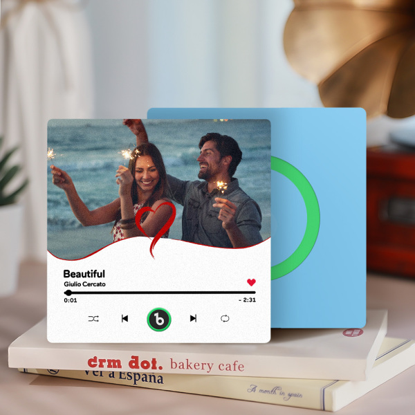Custom Music Fridge Magnets Custom Music Fridge Magnet Colorful Frame Album Fridge Magnet Can Play Songs Gift for Couple