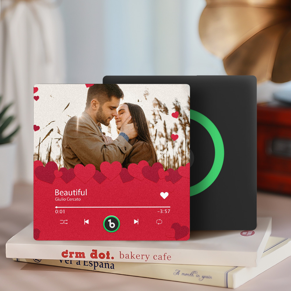 Custom Music Fridge Magnets Custom Music Fridge Magnet Colorful Frame Album Fridge Magnet Can Play Songs Gift for Couple