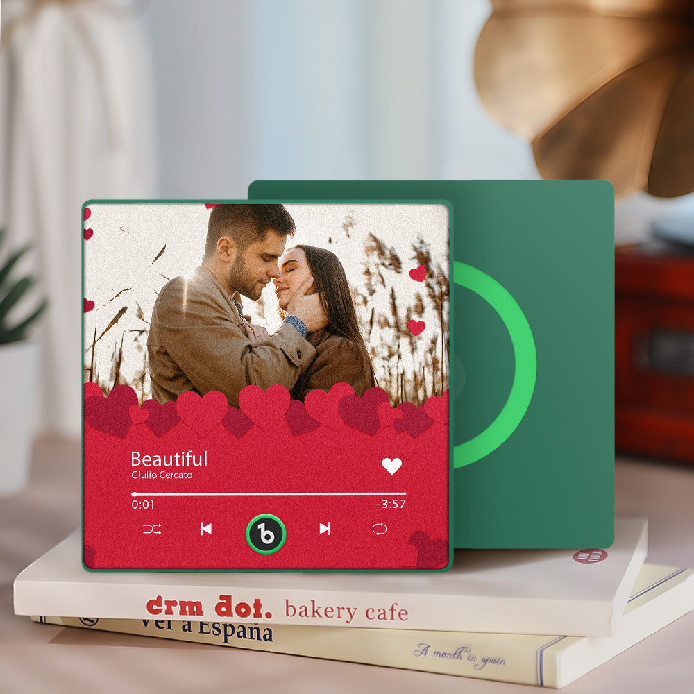 Custom Music Fridge Magnets Custom Music Fridge Magnet Colorful Frame Album Fridge Magnet Can Play Songs Gift for Couple