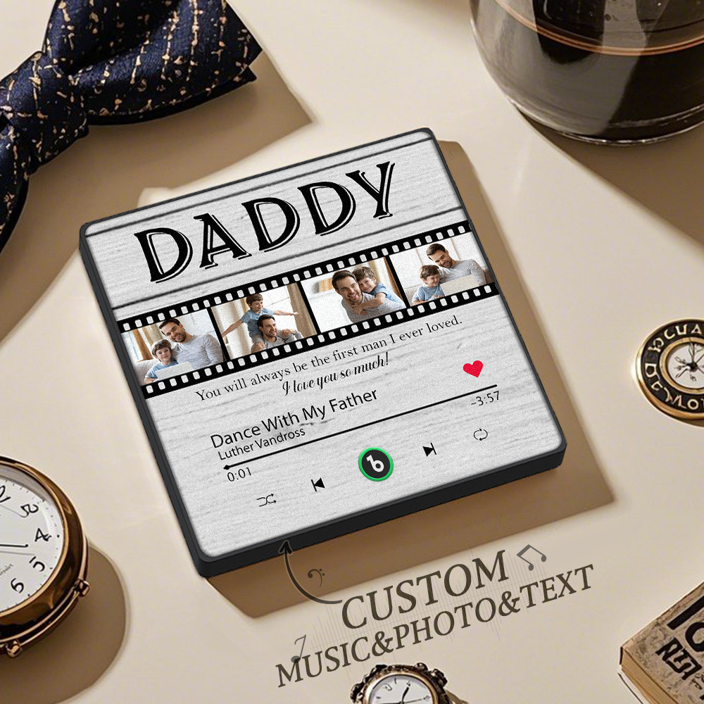 Custom Film Music Fridge Magnet Gift for Father