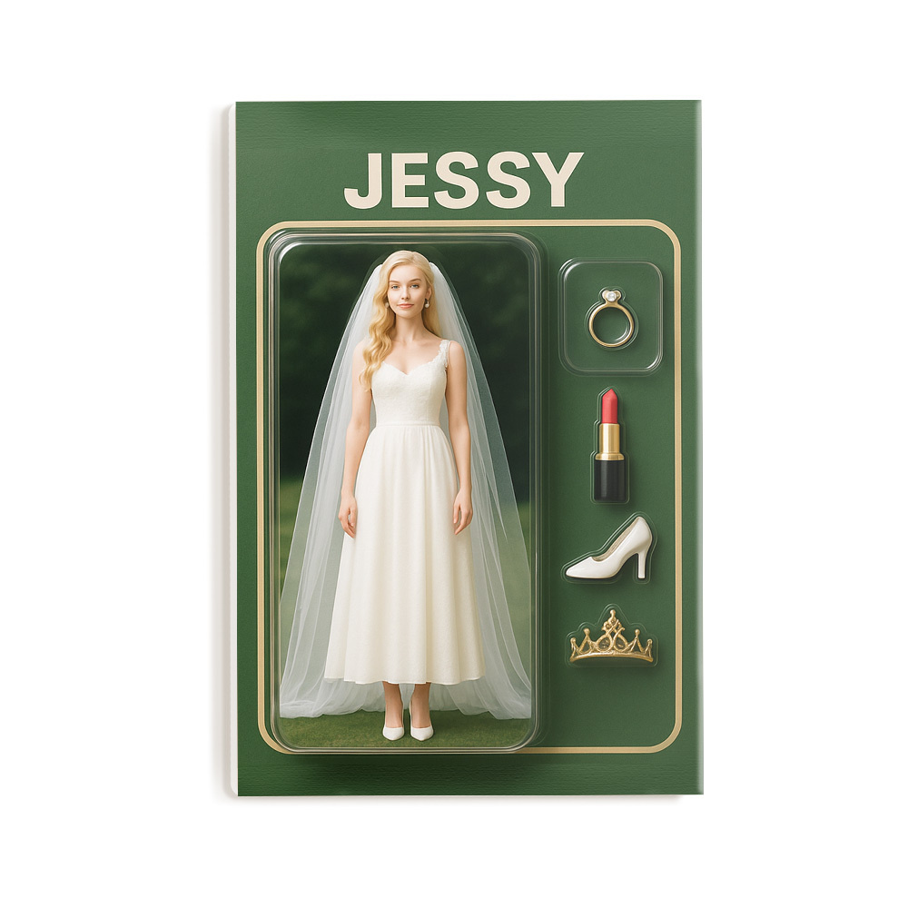 Full Body Custom 3D Effect Action Figure Pack Packaging Toy Box Style Art Gift Personalized Acrylic Fridge Magnets Couple's Gifts Wedding Gifts