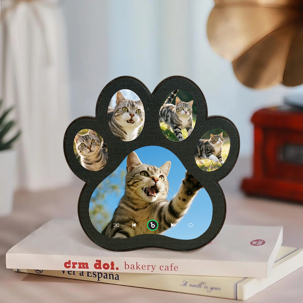 Custom Music Fridge Magnet Personalized Paw Print Song Magnets That Can Play Music Anniversary Gifts Memorial Gifts for Pet Lovers