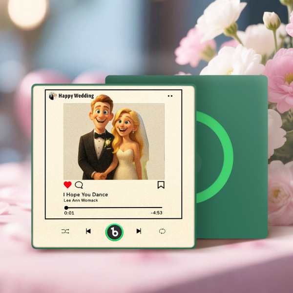 Personalized Cartoon Instagram Style Photo Album Fridge Magnet Music Wall Photo Sticker Music Movement That Can Be Played Without Cell Phone Music Fridge Magnet Pro Can Play Songs Best Gift for Lover -