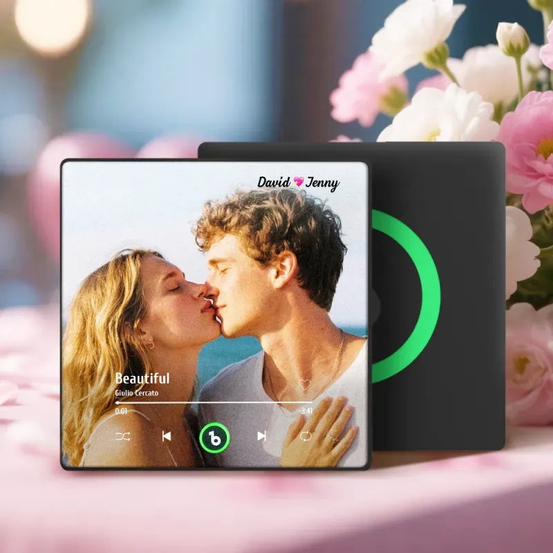 Spotify Fridge Magnet New 4.0 Upgrade Custom Music Fridge Magnet Colorful Frame Album Fridge Magnet Can Play Songs Gift for Couple