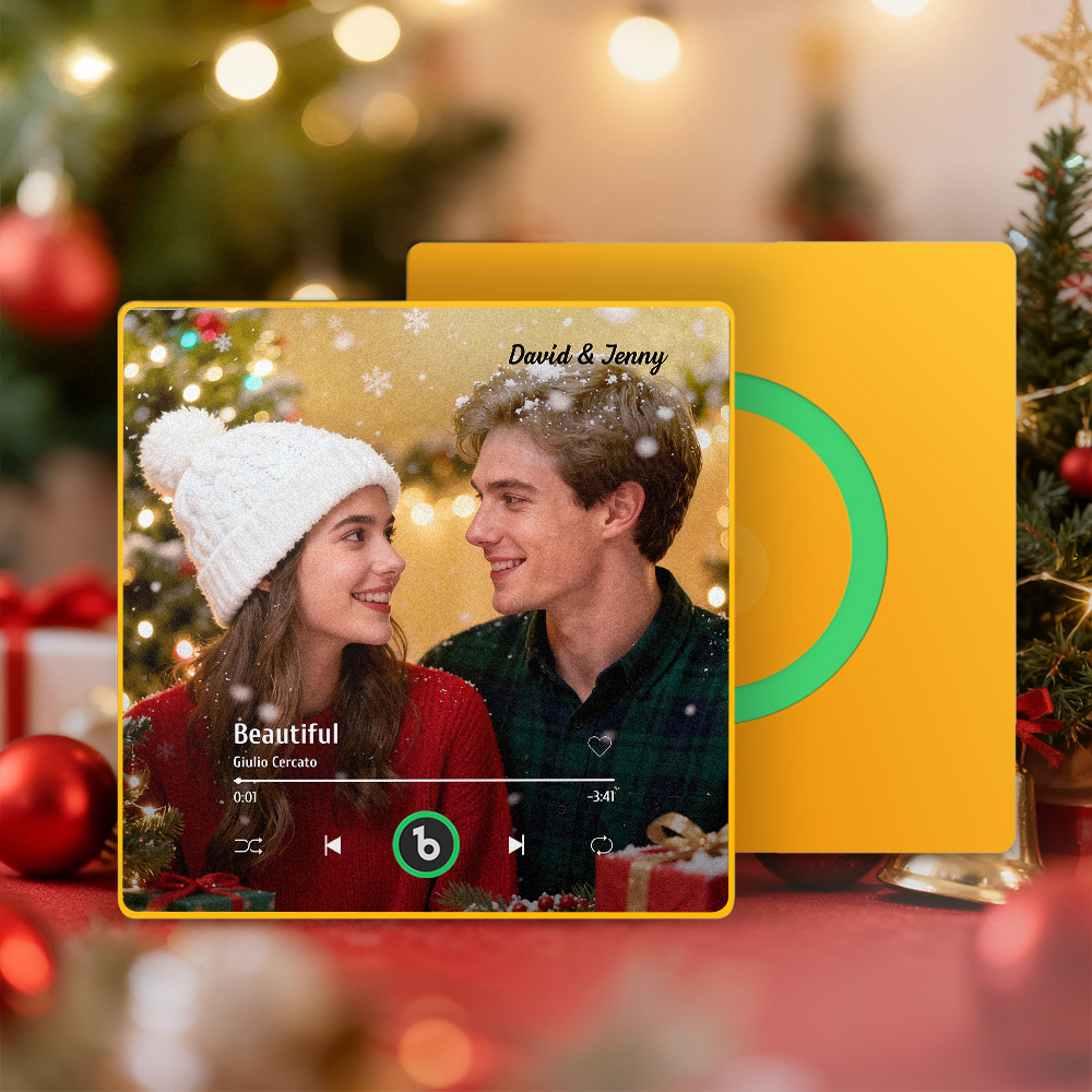 Christmas Gifts Custom Music Fridge Magnet Colorful Frame Music Wall Photo Sticker Personalized Song Fridge Magnet