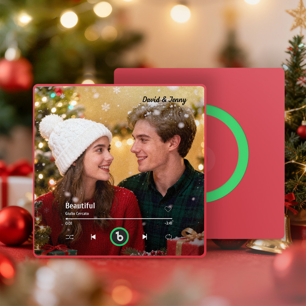 Christmas Gifts Custom Music Fridge Magnet Colorful Frame Music Wall Photo Sticker Personalized Song Fridge Magnet