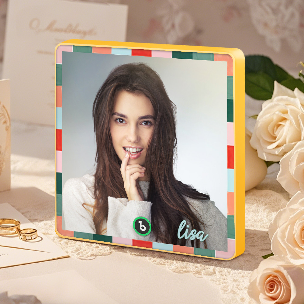 Custom Music Fridge Magnets Single Color Frame Style Custom Music Picture And Lettering For Her