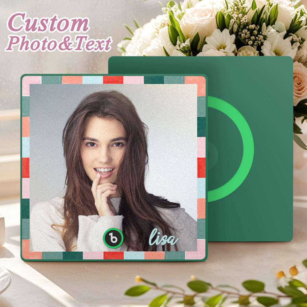 Custom Music Fridge Magnets Single Color Frame Style Custom Music Picture And Lettering For Her