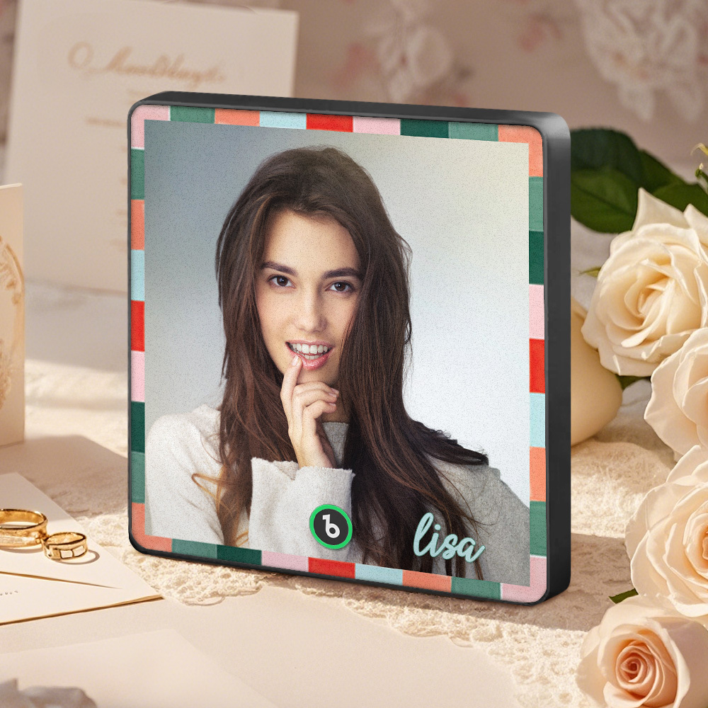 Custom Music Fridge Magnets Single Color Frame Style Custom Music Picture And Lettering For Her