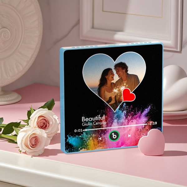Custom Music Fridge Magnets With Colorful Heart Designs Custom Music And Images For Your Loved Ones