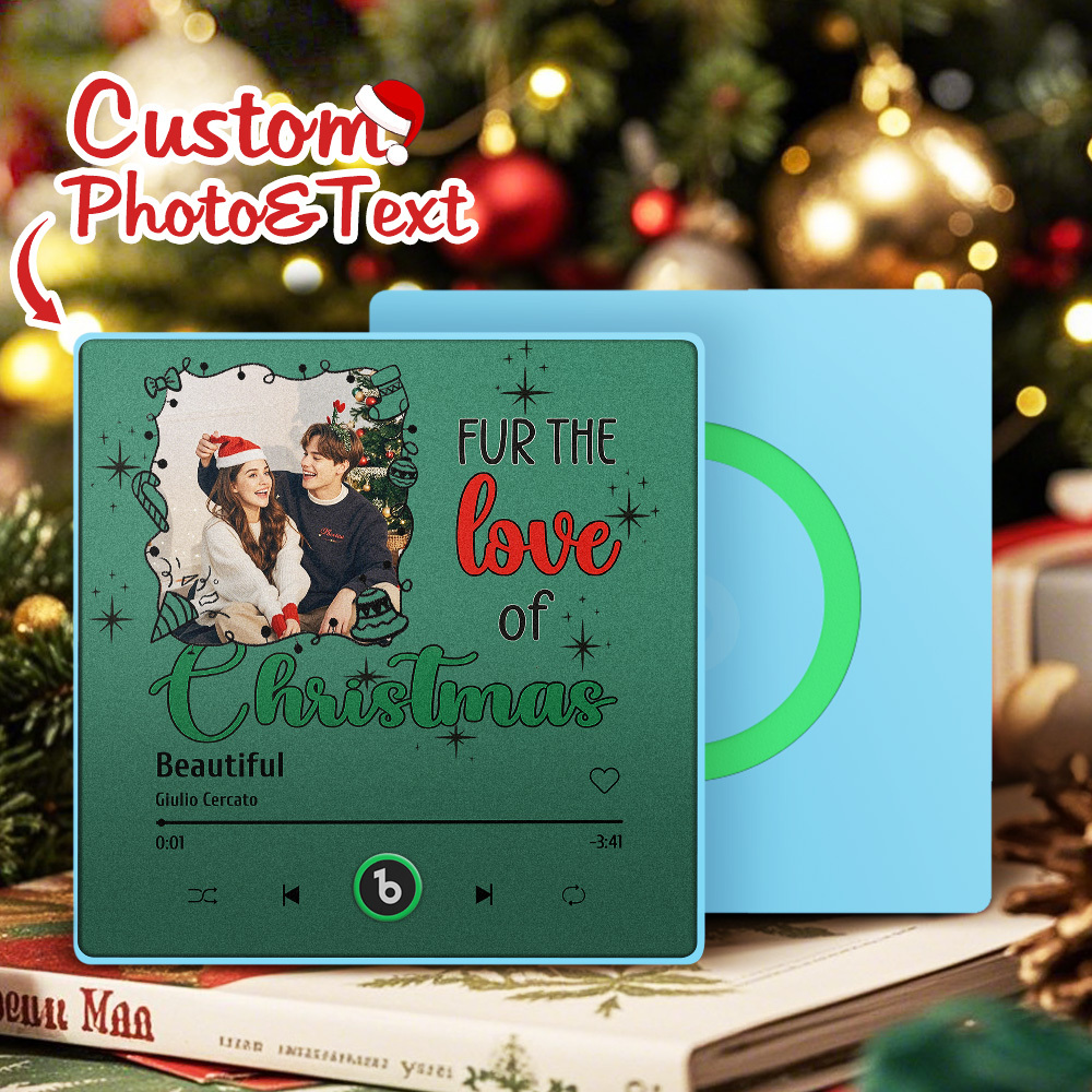 Custom Music Fridge Magnet Colorful Frame Photo Fridge Magnet Gift for Christmas