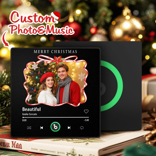 Christmas Gifts Custom Music Fridge Magnet Colorful Frame Music Wall Photo Sticker Personalized Song Fridge Magnet