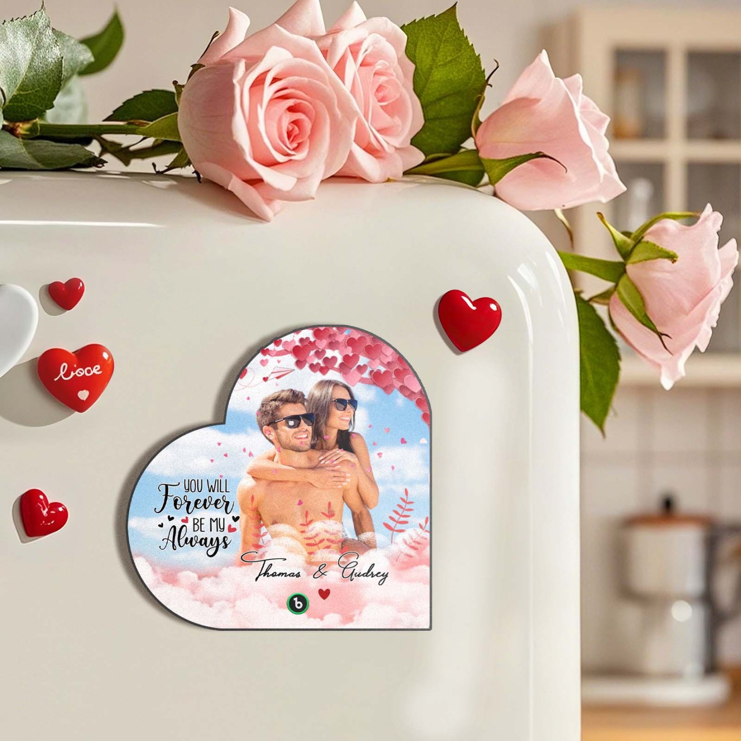 Personalized Music Fridge Magnet, Custom Music Wall Photo Sticker, Best Gift for Him - Photowatch