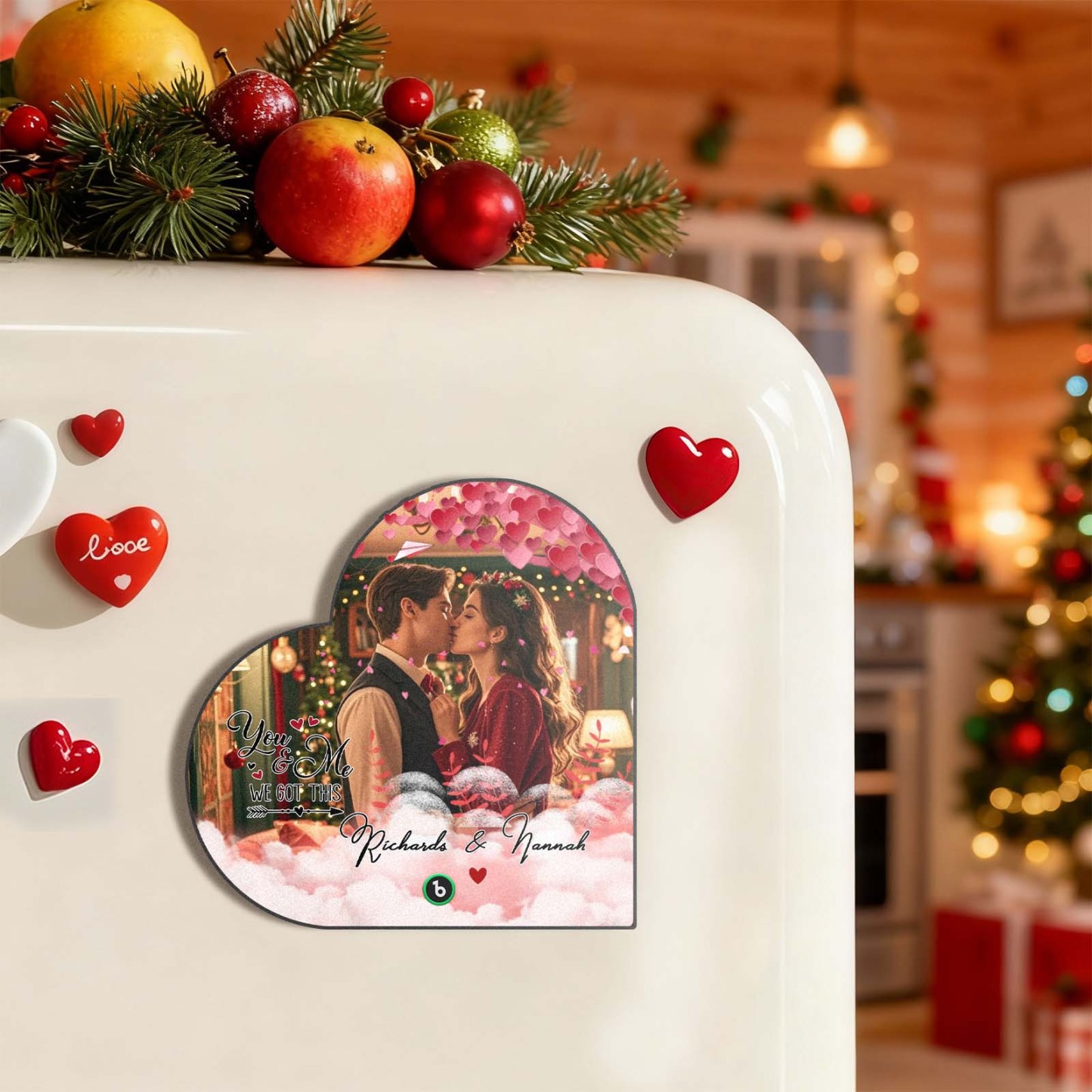 Personalized Music Fridge Magnet, Custom Music Wall Photo Sticker, Best Gift for Him - Photowatch